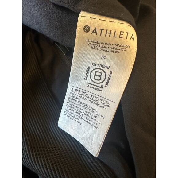 Athleta Brooklyn Lined Jogger Pants Black Stretch Pockets Women's Size 14 - Picture 15 of 16